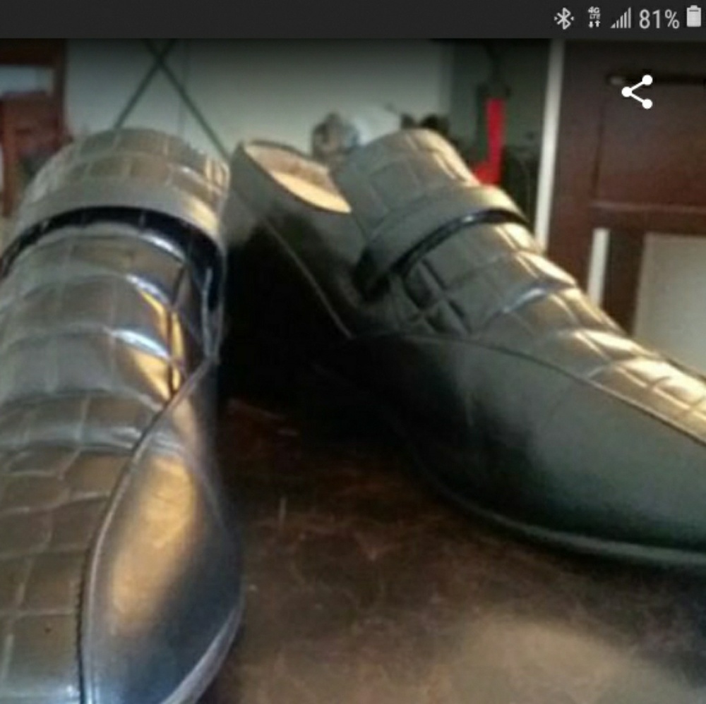 John Fluevog Patent Leather Alligator Shoes sz.10